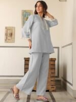 Polycotton Co-Ord Set For Women | Stylish Festive Co-Ord Set For Women | Travel Co-Ord Set For Women | Kurta Set For Women - Image 2